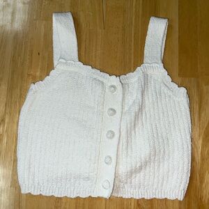 Weekend Los Angeles | NWOT White Crop Knit Tank In White | XS